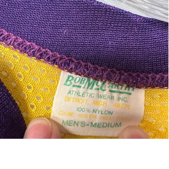 Vintage Bob McCarthy Purple Gold Crown Jersey LA Kings Style Medium - Picture 7 of 9